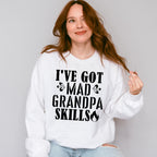 Mad Grandpa Skills - Grandpa Unisex Crewneck T-Shirt Sweatshirt Hoodie