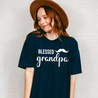 Blessed Grandpa Mustache Design - Grandpa Unisex Crewneck T-Shirt Sweatshirt Hoodie