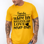 Where Life Begins And Love Never Ends - Family Reunion Unisex Crewneck T-Shirt Sweatshirt Hoodie