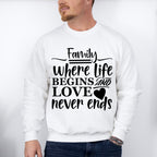 Where Life Begins And Love Never Ends - Family Reunion Unisex Crewneck T-Shirt Sweatshirt Hoodie