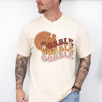 Gobble Turkey Silhouette - Thanksgiving Theme Unisex Crewneck T-Shirt Sweatshirt Hoodie