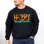 Happy Thanksgiving Gobble Design - Thanksgiving Theme Unisex Crewneck T-Shirt Sweatshirt Hoodie