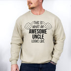 Awesome Uncle Looks Like Design - Uncle Unisex Crewneck T-Shirt Sweatshirt Hoodie