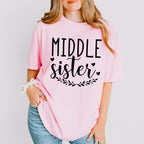 Middle Sister Heart Design - Sister Unisex Crewneck T-Shirt Sweatshirt Hoodie