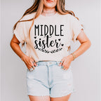 Middle Sister Heart Design - Sister Unisex Crewneck T-Shirt Sweatshirt Hoodie