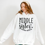 Middle Sister Heart Design - Sister Unisex Crewneck T-Shirt Sweatshirt Hoodie