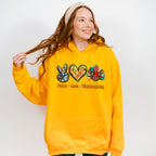 Peace Love Thanksgiving Design - Thanksgiving Theme Unisex Crewneck T-Shirt Sweatshirt Hoodie