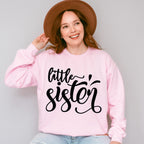 Little Sister Cursive Design - Sister Unisex Crewneck T-Shirt Sweatshirt Hoodie