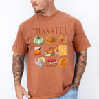 Thankful Thanksgiving Doodles Design - Thanksgiving Theme Unisex Crewneck T-Shirt Sweatshirt Hoodie