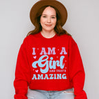 I Am A Girl - Kids Unisex Crewneck T-Shirt Sweatshirt Hoodie