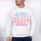 Kind Heart Brave Soul - Kids Unisex Crewneck T-Shirt Sweatshirt Hoodie