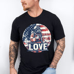 US Flag Love Design - Firefighter Unisex Crewneck T-Shirt Sweatshirt Hoodie