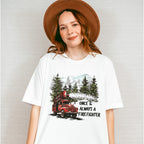 Once & Always a Firefighter Firetruck Design - Firefighter Unisex Crewneck T-Shirt Sweatshirt Hoodie