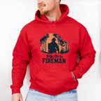 Dibs On The Fireman Silhouette Design - Firefighter Unisex Crewneck T-Shirt Sweatshirt Hoodie