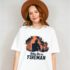 Dibs On The Fireman Silhouette Design - Firefighter Unisex Crewneck T-Shirt Sweatshirt Hoodie