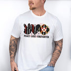Peace Love Firefighter - Firefighter Unisex Crewneck T-Shirt Sweatshirt Hoodie