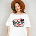 My Heart Belongs To A Firefighter - Firefighter Unisex Crewneck T-Shirt Sweatshirt Hoodie