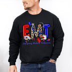 EMT Leopard Design - EMT Unisex Crewneck T-Shirt Sweatshirt Hoodie