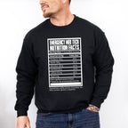 EMT Nutrition Facts - EMT Unisex Crewneck T-Shirt Sweatshirt Hoodie