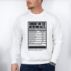 EMT Nutrition Facts - EMT Unisex Crewneck T-Shirt Sweatshirt Hoodie