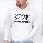 Peace Love Police Design - Police Unisex Crewneck T-Shirt Sweatshirt Hoodie
