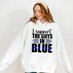 I Support The Guys In Blue - Police Unisex Crewneck T-Shirt Sweatshirt Hoodie