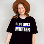 Blue Lives Matter - Police Unisex Crewneck T-Shirt Sweatshirt Hoodie