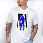 US Flag Police Silhouette - Police Unisex Crewneck T-Shirt Sweatshirt Hoodie