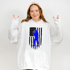 US Flag Police Silhouette - Police Unisex Crewneck T-Shirt Sweatshirt Hoodie