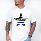 US Flag Star Design - Police Unisex Crewneck T-Shirt Sweatshirt Hoodie