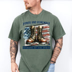 Honor And Remember Because Of The Brave - Military Unisex Crewneck T-Shirt Sweatshirt Hoodie