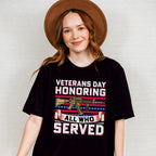 Veterans Day Honoring All Who Served - Military Unisex Crewneck T-Shirt Sweatshirt Hoodie
