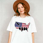 US Map Soldiers Silhouette - Military Unisex Crewneck T-Shirt Sweatshirt Hoodie