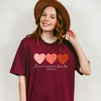 Love Never Fails - Valentines Theme Unisex Crewneck T-Shirt Sweatshirt Hoodie