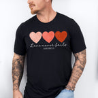Love Never Fails - Valentines Theme Unisex Crewneck T-Shirt Sweatshirt Hoodie