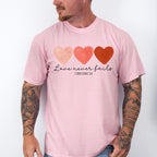 Love Never Fails - Valentines Theme Unisex Crewneck T-Shirt Sweatshirt Hoodie