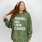 Shhh... No One Cares - Funny Unisex Crewneck T-Shirt Sweatshirt Hoodie