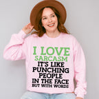 Punching People In The Face But With Words - Funny Unisex Crewneck T-Shirt Sweatshirt Hoodie