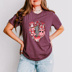 Valentines Day Doodles Design - Valentines Theme Unisex Crewneck T-Shirt Sweatshirt Hoodie