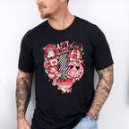 Valentines Day Doodles Design - Valentines Theme Unisex Crewneck T-Shirt Sweatshirt Hoodie