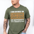 Caffeine Sarcasm And Inappropriate Thoughts - Funny Unisex Crewneck T-Shirt Sweatshirt Hoodie
