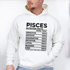 Pisces Nutrition Facts - Zodiac & Horoscopes Unisex Crewneck T-Shirt Sweatshirt Hoodie