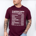 Capricorn Nutrition Facts - Zodiac & Horoscopes Unisex Crewneck T-Shirt Sweatshirt Hoodie