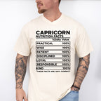 Capricorn Nutrition Facts - Zodiac & Horoscopes Unisex Crewneck T-Shirt Sweatshirt Hoodie