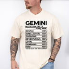 Gemini Nutrition Facts - Zodiac & Horoscopes Unisex Crewneck T-Shirt Sweatshirt Hoodie