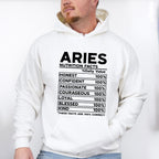 Aries Nutrition Facts - Zodiac & Horoscopes Unisex Crewneck T-Shirt Sweatshirt Hoodie