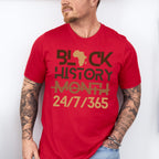 Black History Month 24/7/365 Black Lives Matter Unisex Crewneck T-Shirt Sweatshirt Hoodie