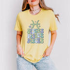 Groovy Pisces Design - Zodiac & Horoscopes Unisex Crewneck T-Shirt Sweatshirt Hoodie