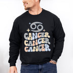 Groovy Cancer Design - Zodiac & Horoscopes Unisex Crewneck T-Shirt Sweatshirt Hoodie