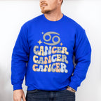 Groovy Cancer Design - Zodiac & Horoscopes Unisex Crewneck T-Shirt Sweatshirt Hoodie